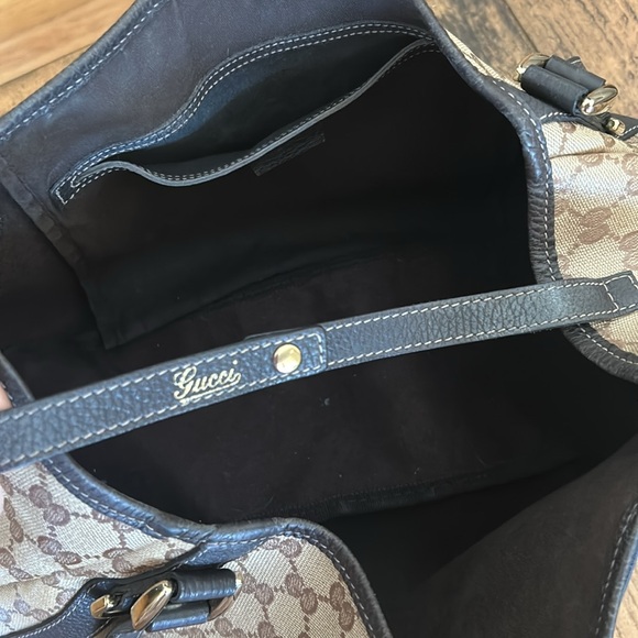 Authentic Gucci medium, Abbey coated canvas, shoulder bag, beige - Picture 9 of 12